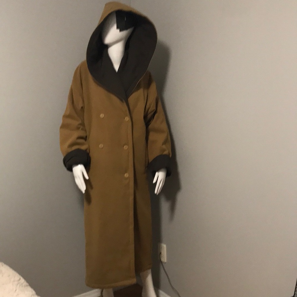 Oversized hooded coat